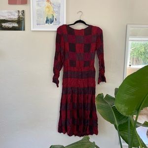 VINTAGE silk midi dress size 6